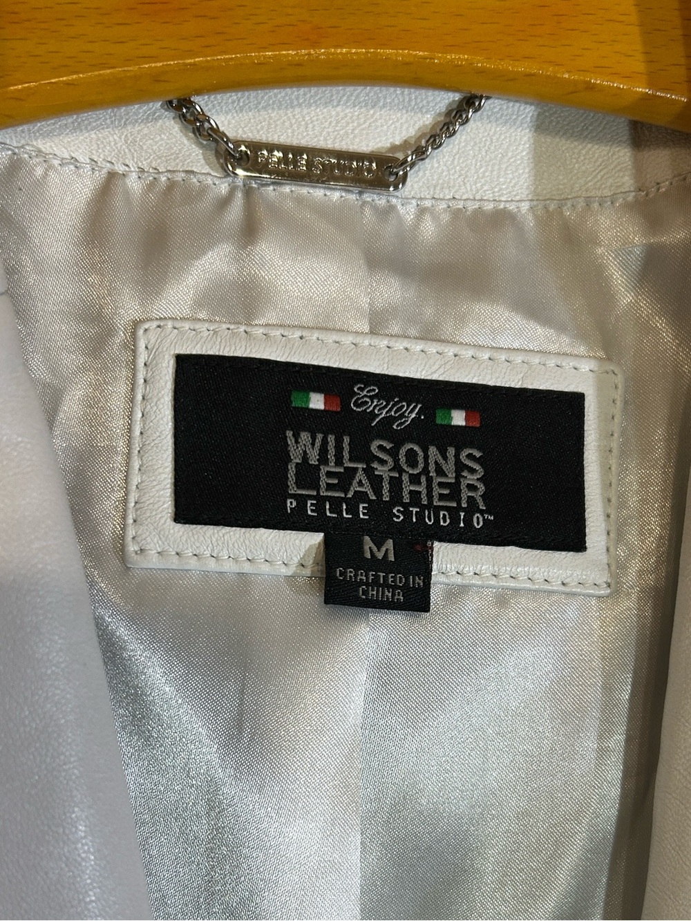 Wilsons Leather White Leather Blazer Jacket - Picture 2 of 7